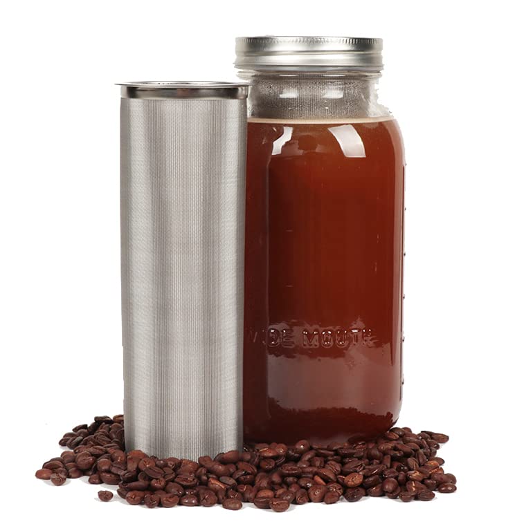 UPTRUST Cold Brew Coffee Maker Filter for 2Quart/64ounce Wide Mouth Mason Jar-Iced Coffee&Tea&Fruit Maker (Jar NOT Included) - Image 4